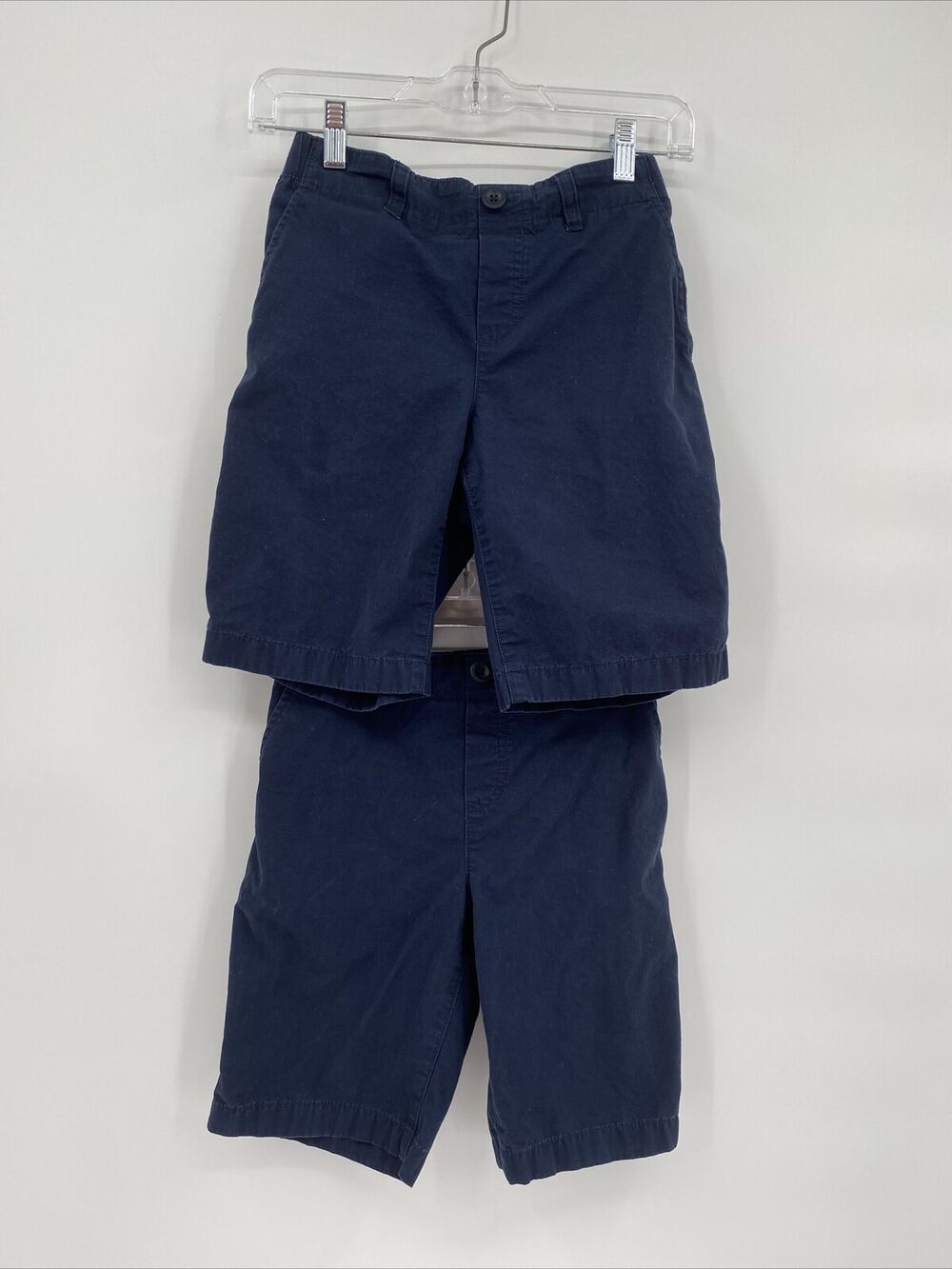 Lands End Kids 2 Packs Cotton Elastic Waist Pull On Shorts Black Size M